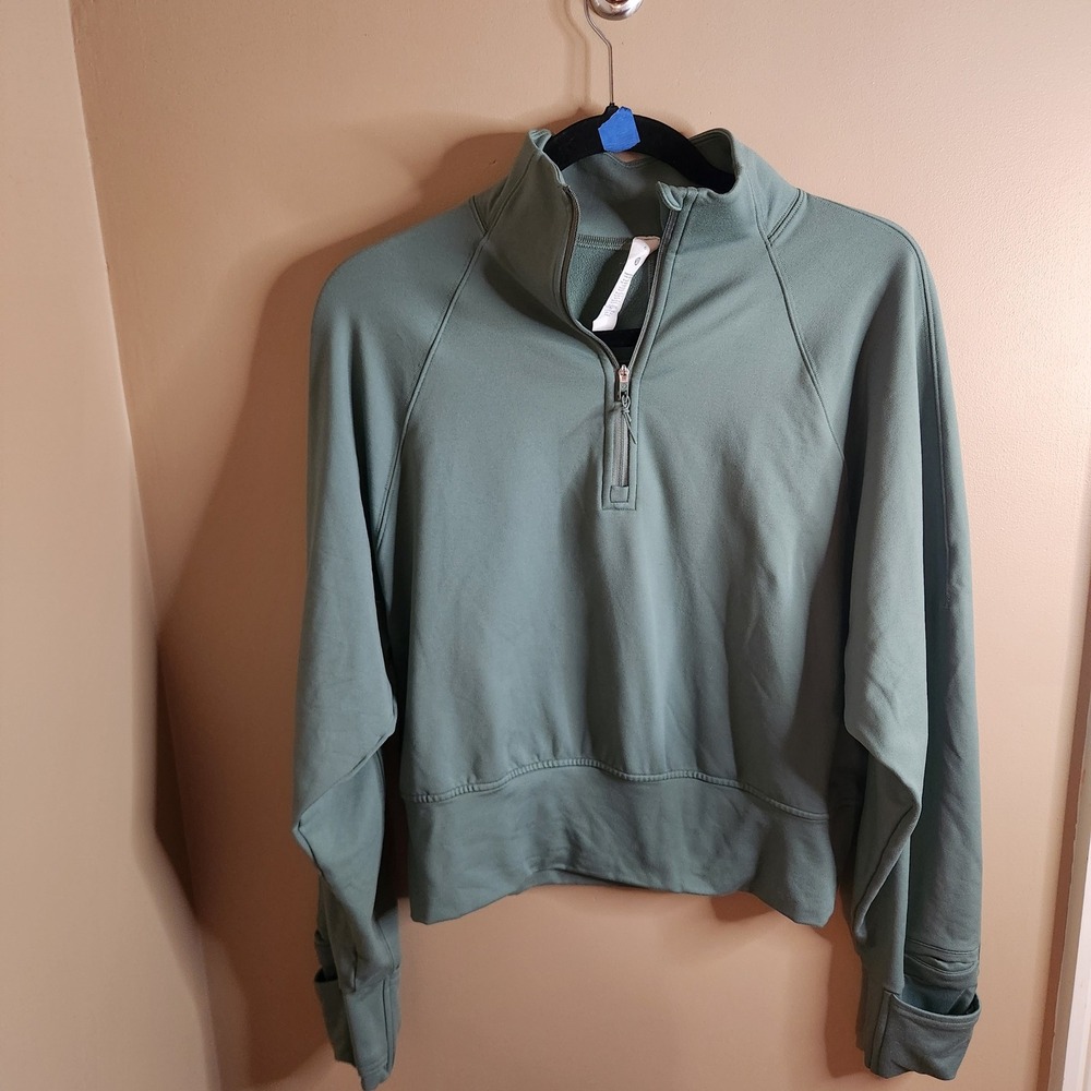 Lululemon It's Rulu Fleece Half-Zip  Teal Size 6 W3IHGS